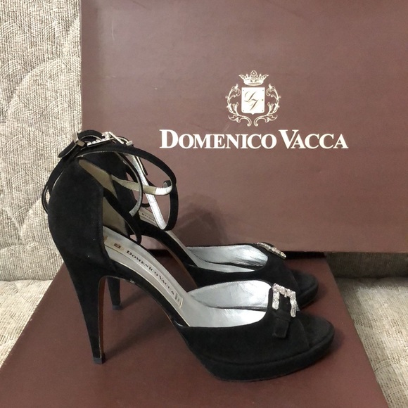 🌺NWT DOMENICO VACCA SUEDE PLATFORM HEELS SIZE 39.5 - Picture 2 of 13